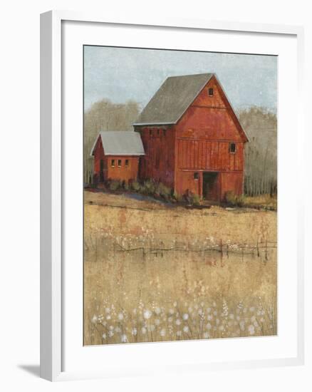 Red Barn View II-Tim O'toole-Framed Premium Giclee Print