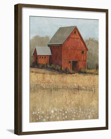 Red Barn View II-Tim O'toole-Framed Premium Giclee Print
