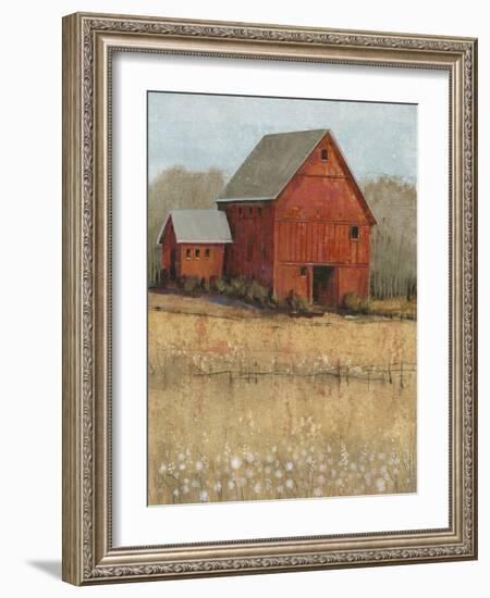 Red Barn View II-Tim O'toole-Framed Premium Giclee Print