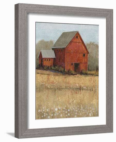 Red Barn View II-Tim O'toole-Framed Premium Giclee Print