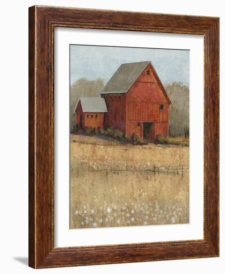 Red Barn View II-Tim O'toole-Framed Premium Giclee Print