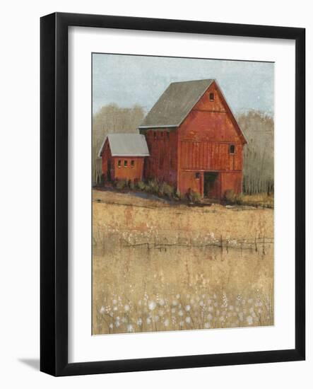 Red Barn View II-Tim O'toole-Framed Premium Giclee Print