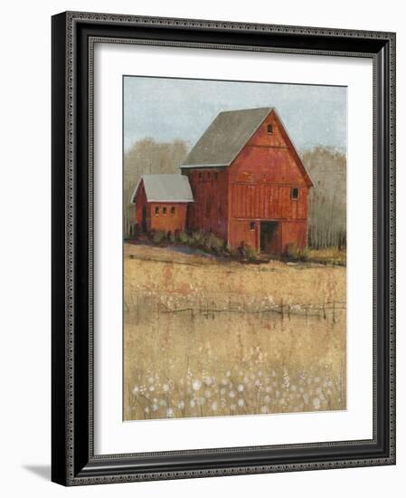 Red Barn View II-Tim O'toole-Framed Premium Giclee Print