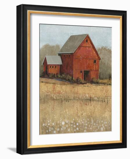 Red Barn View II-Tim O'toole-Framed Premium Giclee Print