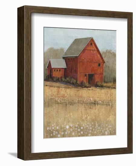 Red Barn View II-Tim O'toole-Framed Art Print