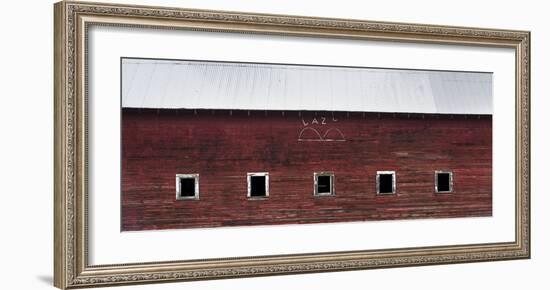 Red Barn with Metal Roof-Jason Savage-Framed Art Print