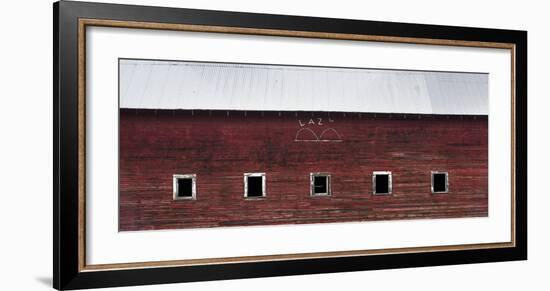 Red Barn with Metal Roof-Jason Savage-Framed Art Print