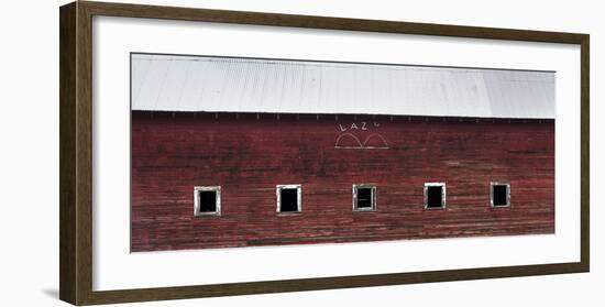 Red Barn with Metal Roof-Jason Savage-Framed Art Print