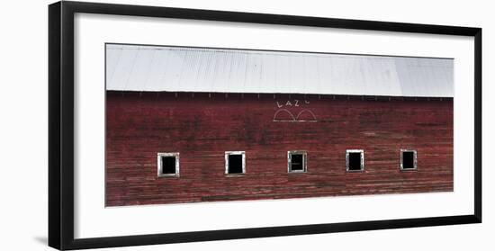 Red Barn with Metal Roof-Jason Savage-Framed Art Print