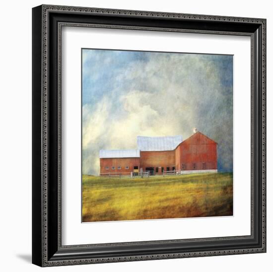 Red Barn-Dawne Polis-Framed Giclee Print