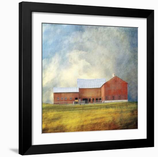 Red Barn-Dawne Polis-Framed Giclee Print