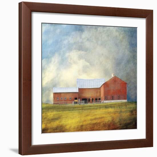 Red Barn-Dawne Polis-Framed Giclee Print