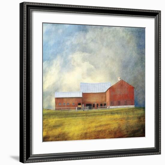 Red Barn-Dawne Polis-Framed Giclee Print