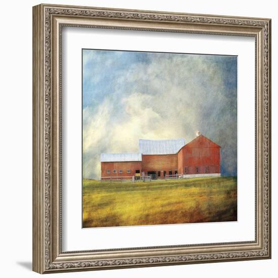 Red Barn-Dawne Polis-Framed Art Print