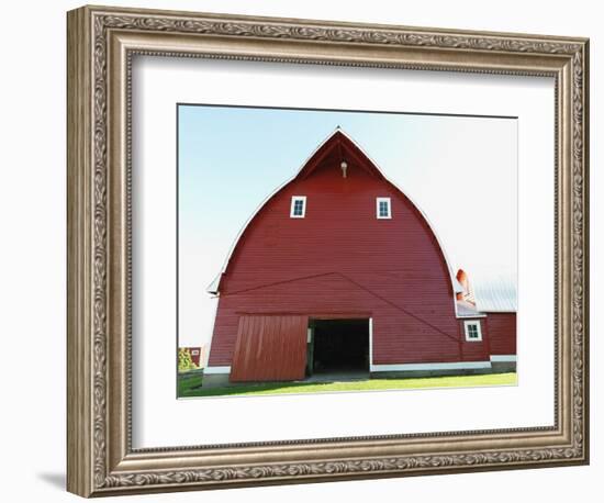 Red Barn-Marnie Burkhart-Framed Photographic Print