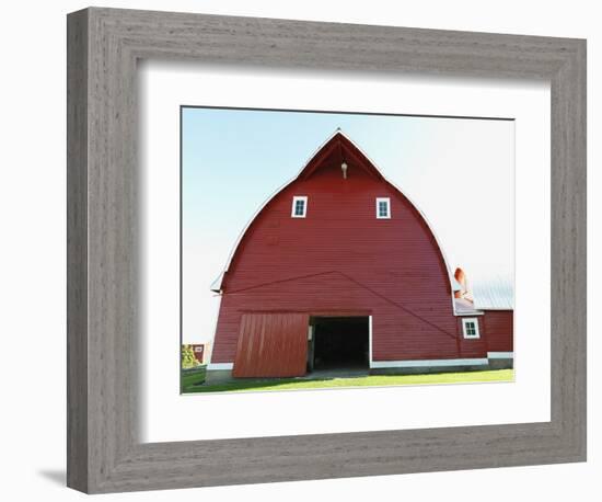 Red Barn-Marnie Burkhart-Framed Photographic Print