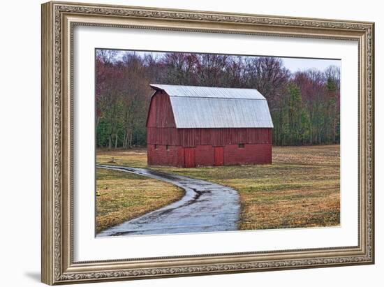 Red Barn-Lori Hutchison-Framed Photographic Print