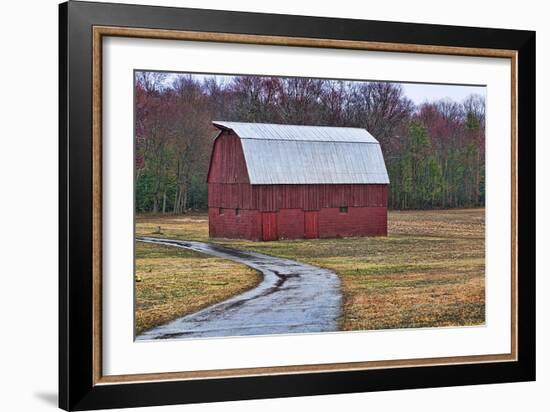 Red Barn-Lori Hutchison-Framed Photographic Print