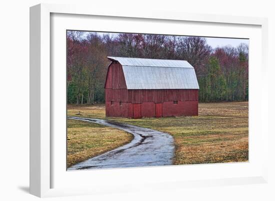 Red Barn-Lori Hutchison-Framed Photographic Print
