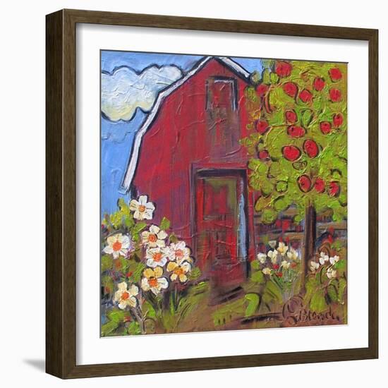 Red Barn-Blenda Tyvoll-Framed Art Print