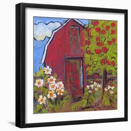 Red Barn-Blenda Tyvoll-Framed Art Print