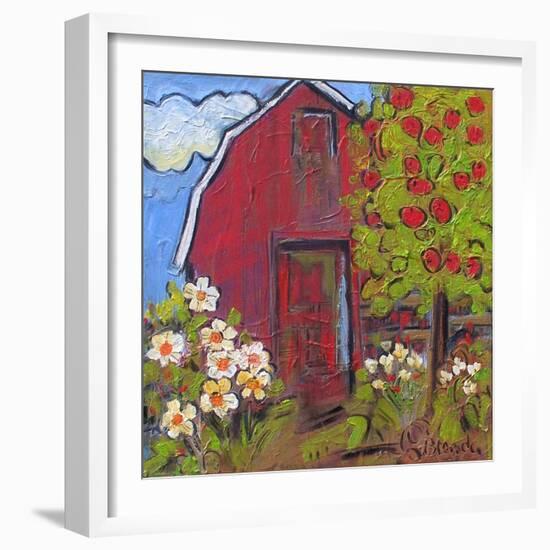 Red Barn-Blenda Tyvoll-Framed Art Print