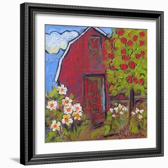 Red Barn-Blenda Tyvoll-Framed Art Print