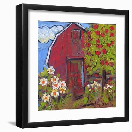 Red Barn-Blenda Tyvoll-Framed Art Print