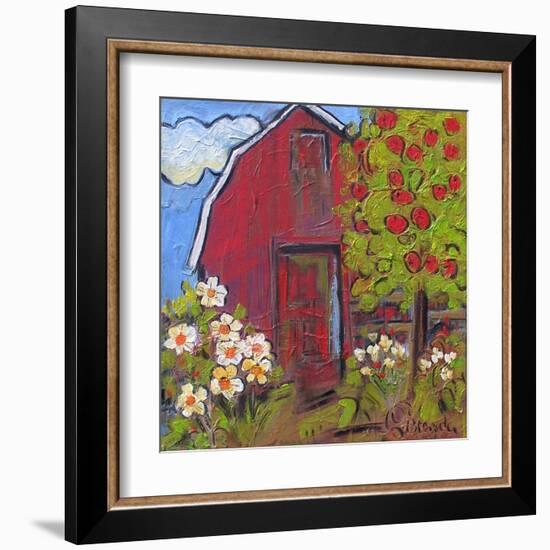 Red Barn-Blenda Tyvoll-Framed Art Print