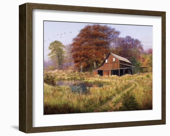 Red Barn-Bill Makinson-Framed Giclee Print