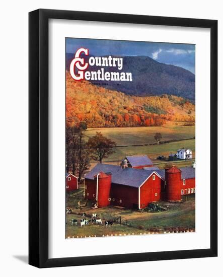 "Red Barns and Silos," Country Gentleman Cover, October 1, 1949-W.C. Griffith-Framed Giclee Print