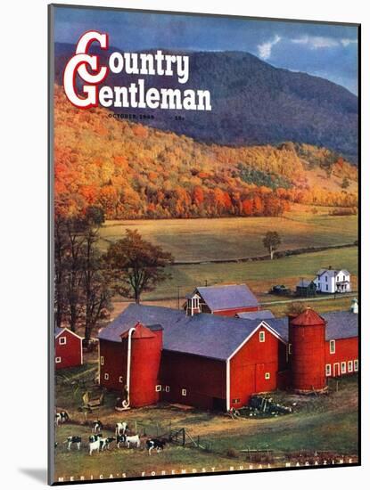 "Red Barns and Silos," Country Gentleman Cover, October 1, 1949-W.C. Griffith-Mounted Giclee Print