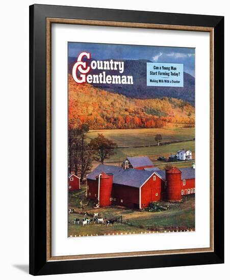 "Red Barns and Silos,"October 1, 1949-W.C. Griffith-Framed Giclee Print