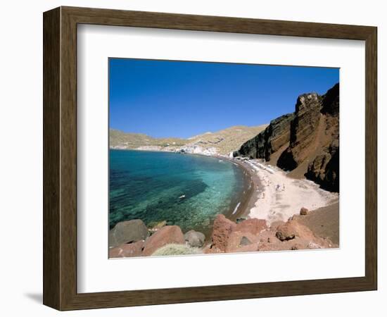 Red Beach, Akrotiri, Island of Santorini (Thira), Cyclades Islands, Aegean, Greek Islands-Sergio Pitamitz-Framed Photographic Print