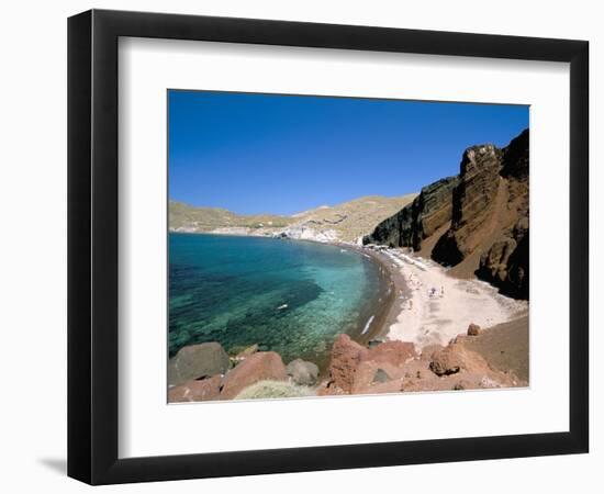 Red Beach, Akrotiri, Island of Santorini (Thira), Cyclades Islands, Aegean, Greek Islands-Sergio Pitamitz-Framed Photographic Print