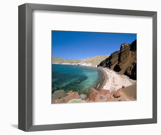 Red Beach, Akrotiri, Island of Santorini (Thira), Cyclades Islands, Aegean, Greek Islands-Sergio Pitamitz-Framed Photographic Print