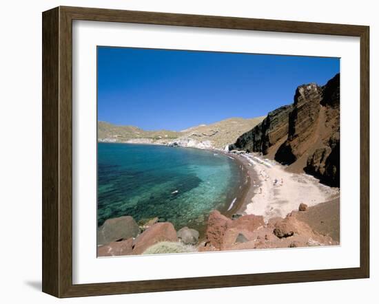 Red Beach, Akrotiri, Island of Santorini (Thira), Cyclades Islands, Aegean, Greek Islands-Sergio Pitamitz-Framed Photographic Print