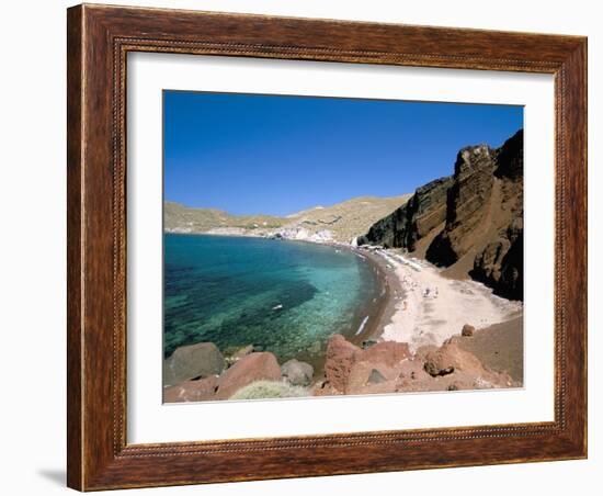 Red Beach, Akrotiri, Island of Santorini (Thira), Cyclades Islands, Aegean, Greek Islands-Sergio Pitamitz-Framed Photographic Print