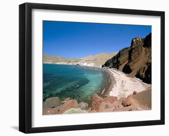 Red Beach, Akrotiri, Island of Santorini (Thira), Cyclades Islands, Aegean, Greek Islands-Sergio Pitamitz-Framed Photographic Print