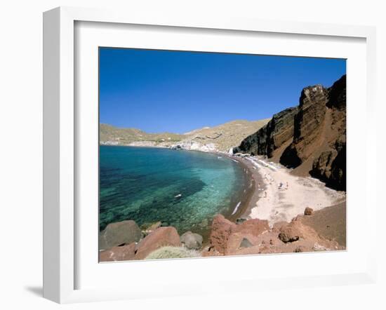 Red Beach, Akrotiri, Island of Santorini (Thira), Cyclades Islands, Aegean, Greek Islands-Sergio Pitamitz-Framed Photographic Print