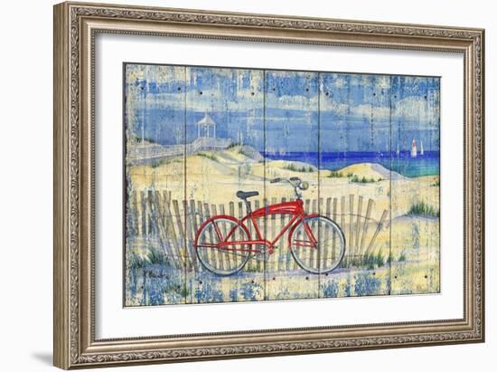 Red Beach Cruiser-Paul Brent-Framed Art Print