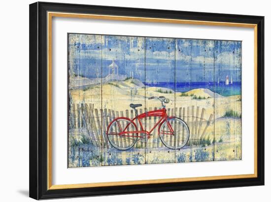 Red Beach Cruiser-Paul Brent-Framed Art Print