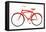 Red Beach Cruiser-Michael Mullan-Framed Stretched Canvas