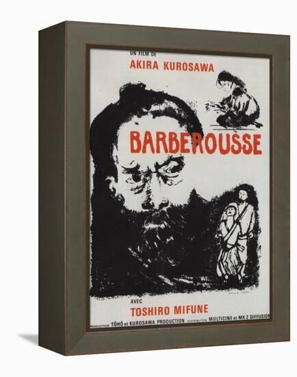 Red Beard, French Movie Poster, 1964-null-Framed Stretched Canvas