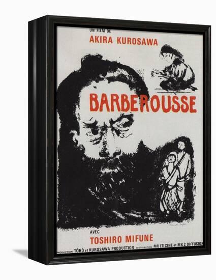 Red Beard, French Movie Poster, 1964-null-Framed Stretched Canvas