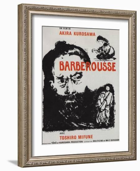 Red Beard, French Movie Poster, 1964-null-Framed Art Print