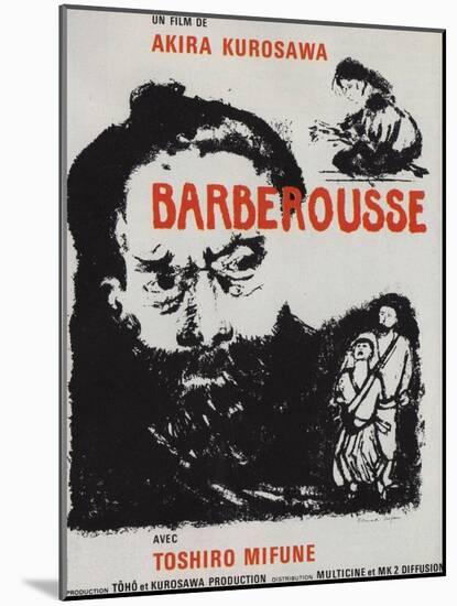 Red Beard, French Movie Poster, 1964-null-Mounted Art Print