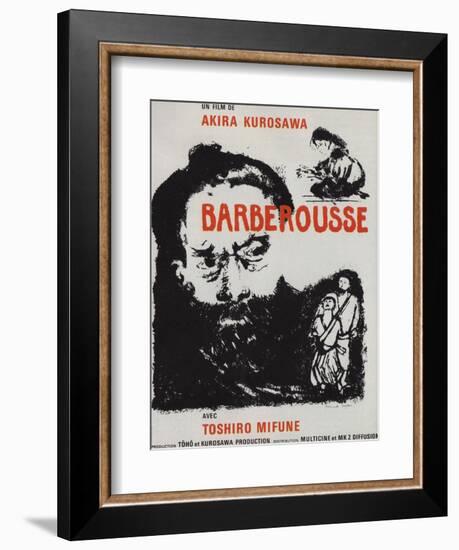 Red Beard, French Movie Poster, 1964-null-Framed Premium Giclee Print