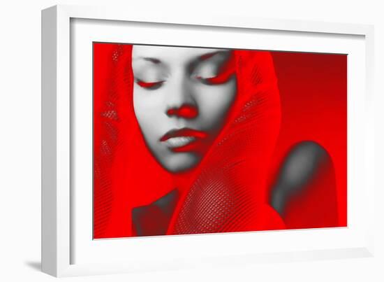 Red Beauty-NaxArt-Framed Art Print