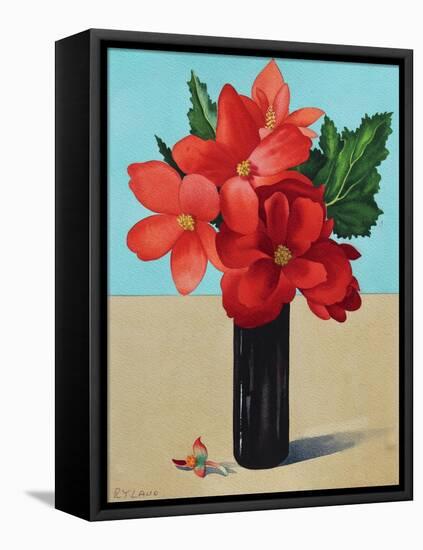 Red Begonias-Christopher Ryland-Framed Premier Image Canvas